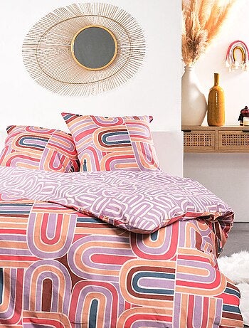 Parure de lit imprimé Graphique coton SUNSHINE SINA