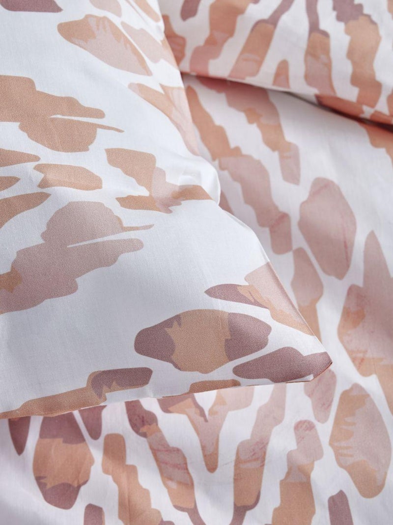 Parure de lit imprimé Graphique coton SUNSHINE SOPHIA Blanc - Kiabi