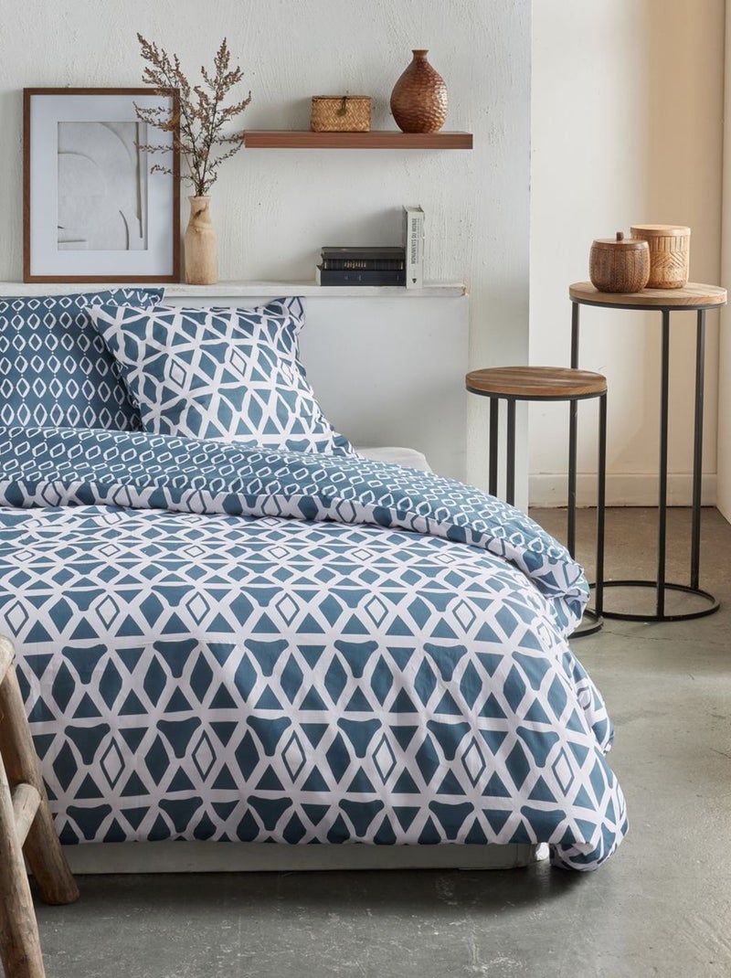 Parure de lit imprimé Graphique CRAZY CALIE Bleu - Kiabi