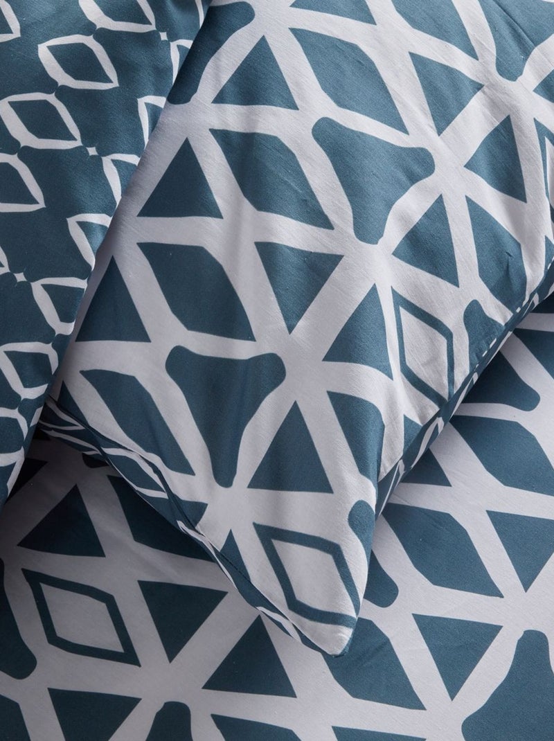Parure de lit imprimé Graphique CRAZY CALIE Bleu - Kiabi