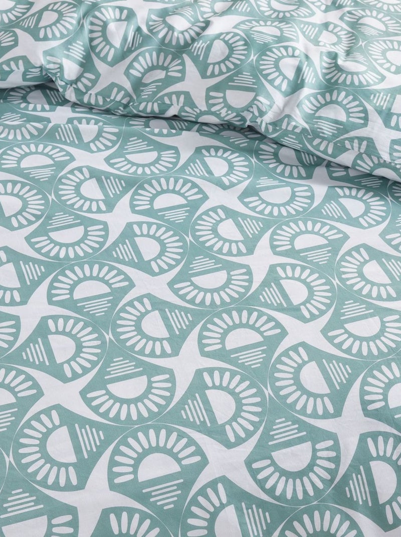 Parure de lit imprimé Graphique CRAZY CLEO Bleu - Kiabi