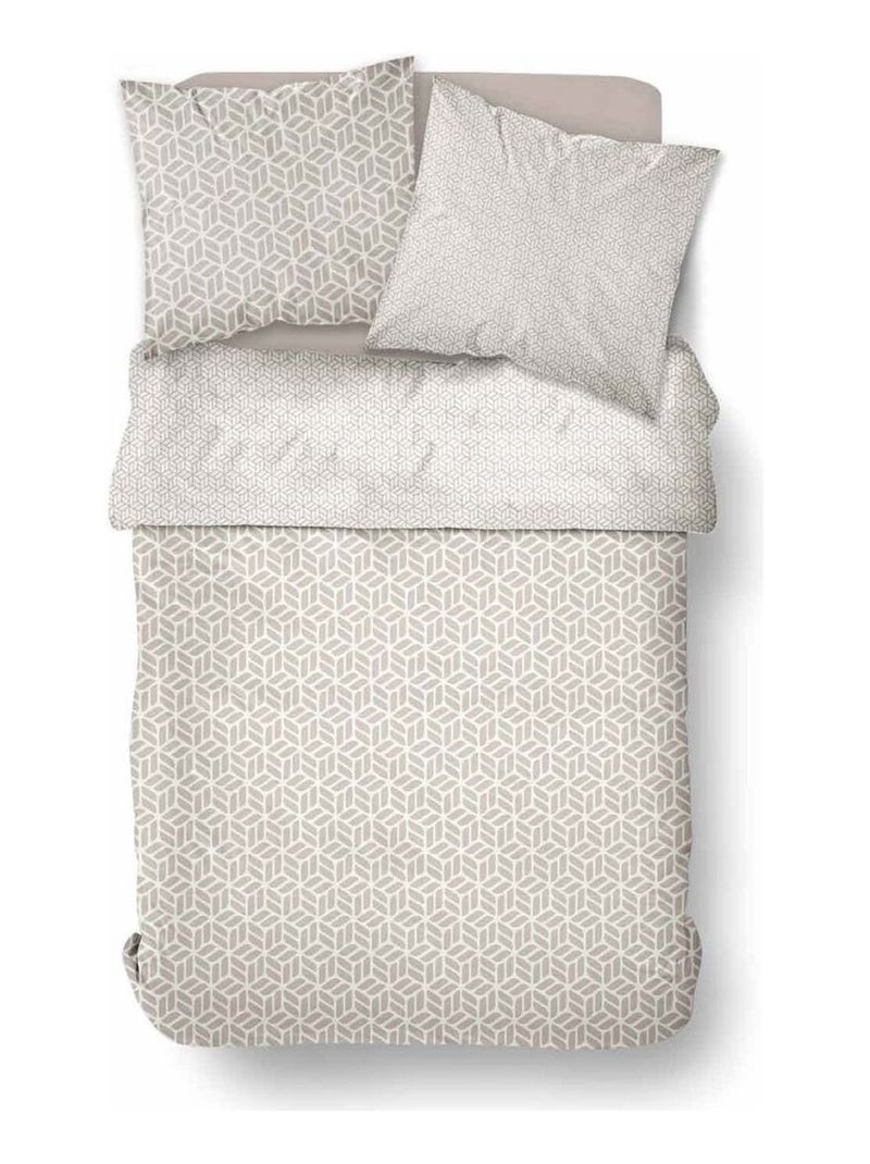 Parure de lit imprimé Graphique CRAZY MARLON Beige - Kiabi