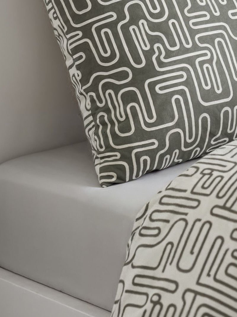 Parure de lit imprimé Graphique CRAZY NAJET Blanc - Kiabi