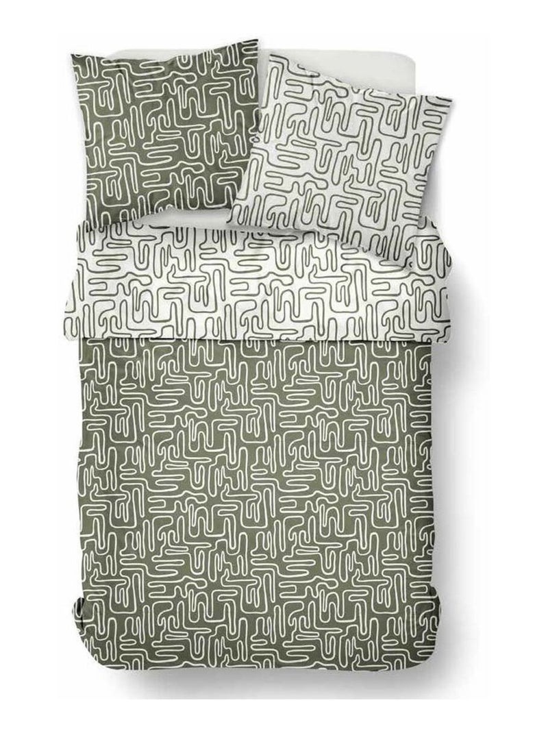 Parure de lit imprimé Graphique CRAZY NAJET Blanc - Kiabi