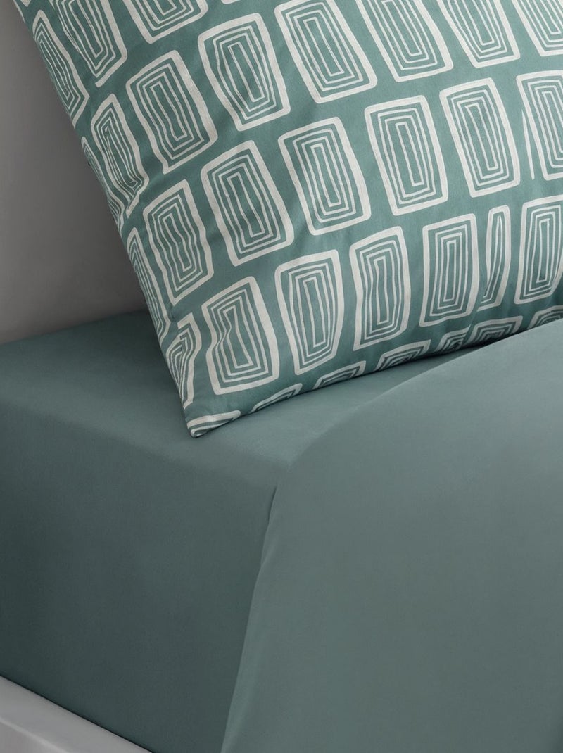 Parure de lit imprimé Graphique CRAZY OCTAVIA Bleu - Kiabi