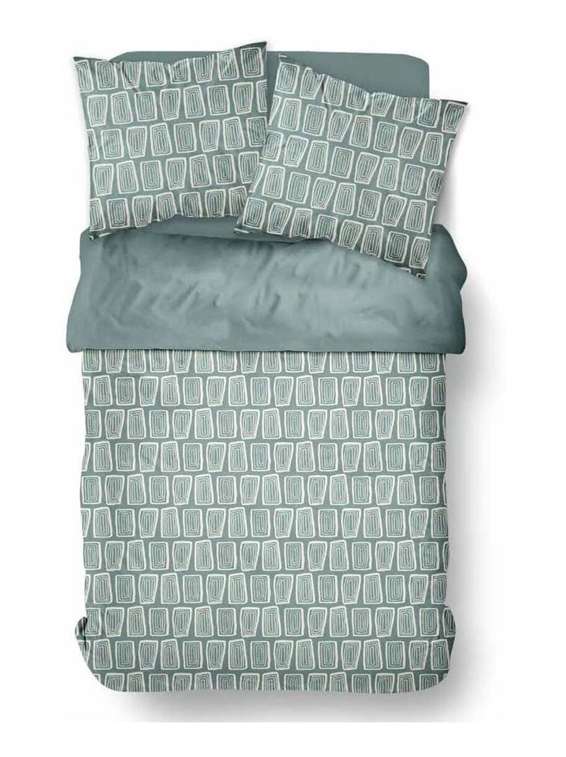 Parure de lit imprimé Graphique CRAZY OCTAVIA Bleu - Kiabi