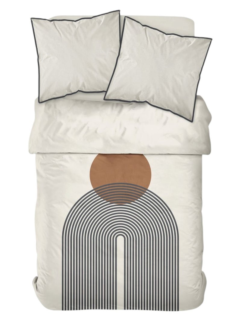 Parure de lit imprimé Graphique MOKA Blanc - Kiabi