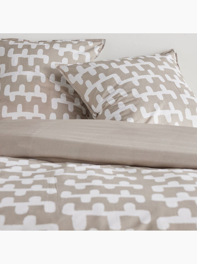 Parure de lit imprimé Graphique SUNSHINE AUGUSTINE Beige - Kiabi