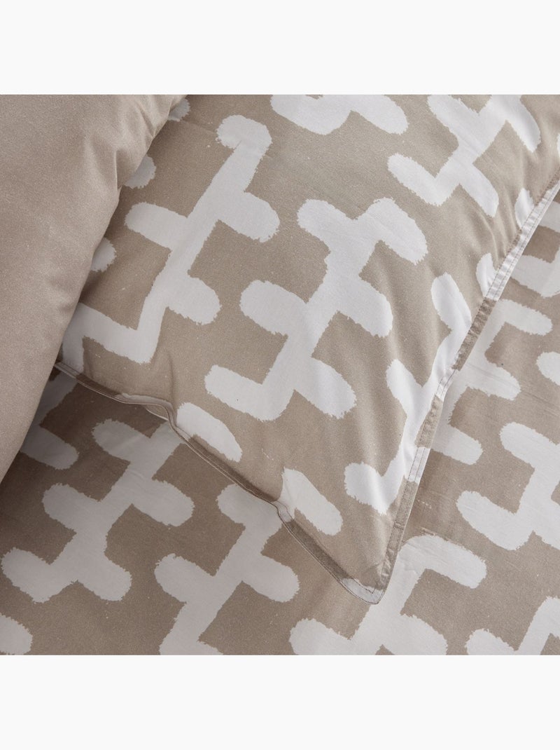 Parure de lit imprimé Graphique SUNSHINE AUGUSTINE Beige - Kiabi