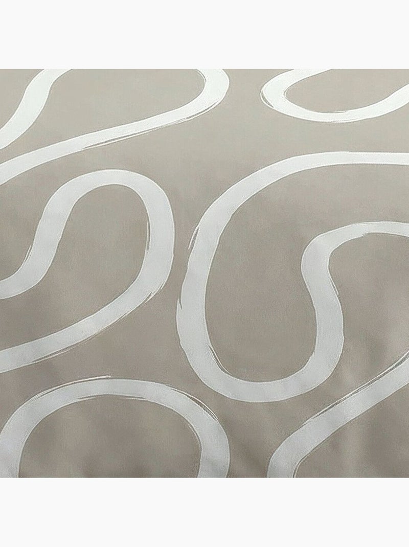 Parure de lit imprimé Graphique SUNSHINE EDMOND Beige - Kiabi