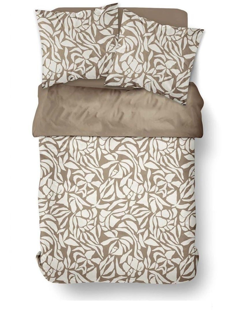 Parure de lit imprimé Graphique SUNSHINE EMILIA Marron - Kiabi