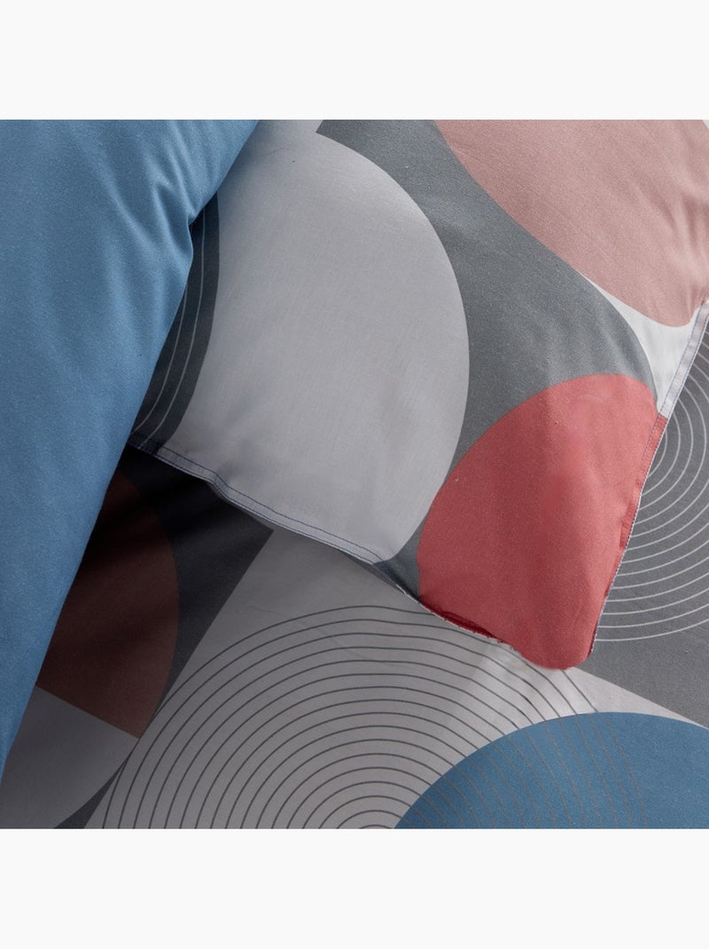 Parure de lit imprimé Graphique SUNSHINE FLAVIE gris anthracite - Kiabi