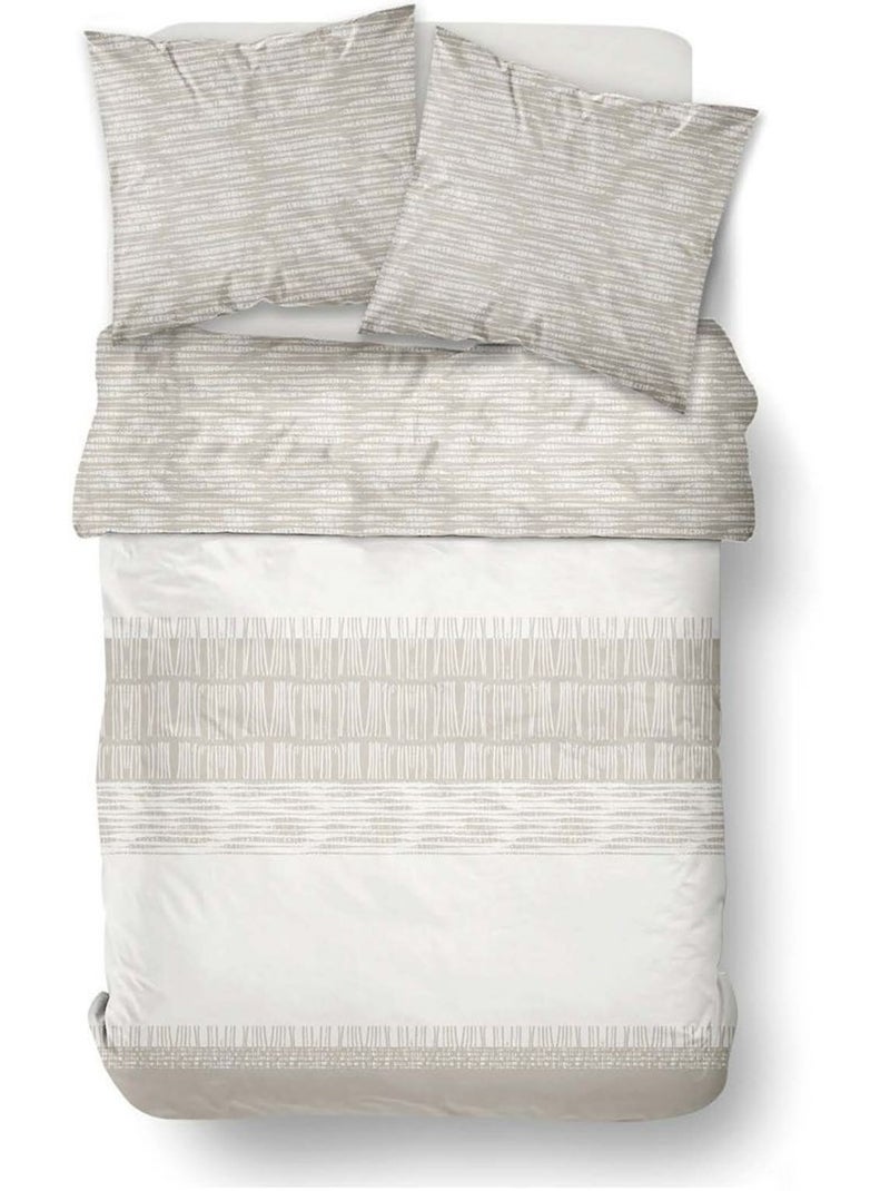 Parure de lit imprimé Graphique SUNSHINE FLORA Beige - Kiabi