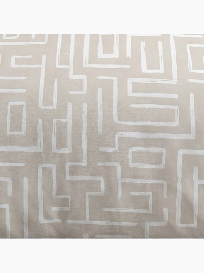 Parure de lit imprimé Graphique SUNSHINE GUSTAVE Beige - Kiabi