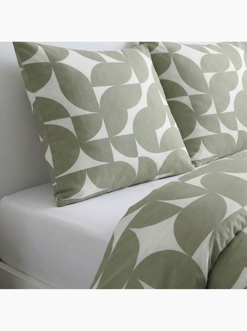 Parure de lit imprimé Graphique SUNSHINE JULIENNE Vert - Kiabi