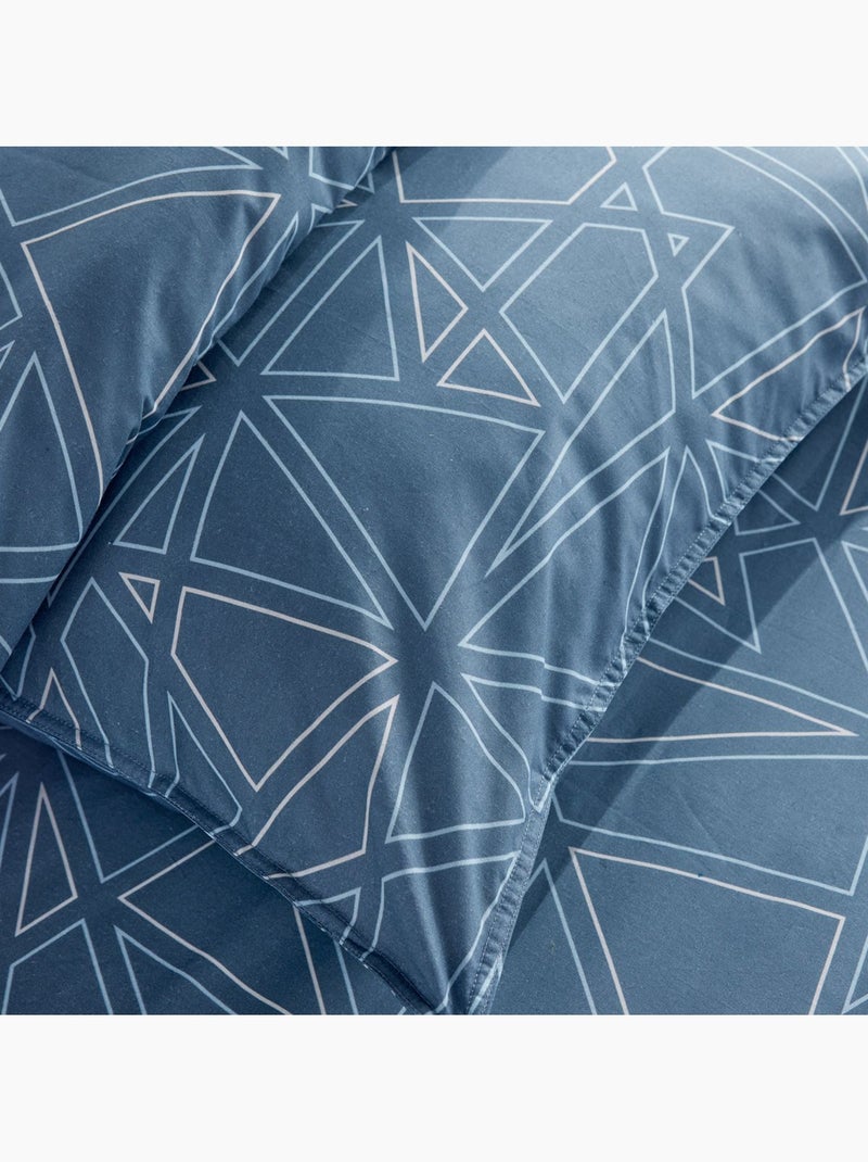 Parure de lit imprimé Graphique SUNSHINE LEONIE Bleu - Kiabi