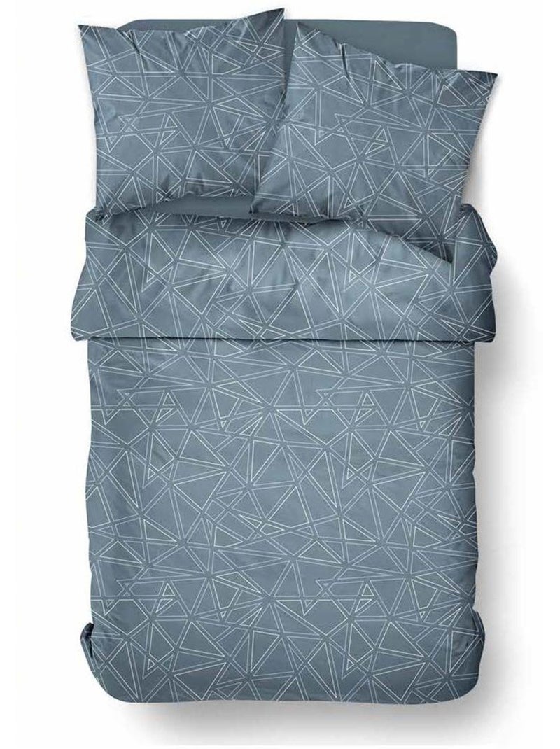 Parure de lit imprimé Graphique SUNSHINE LEONIE Bleu - Kiabi