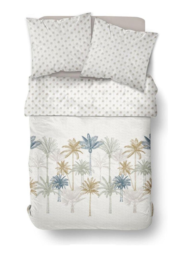 Parure de lit imprimé Hawaï Coton SUNSHINE DAPHNE Blanc - Kiabi