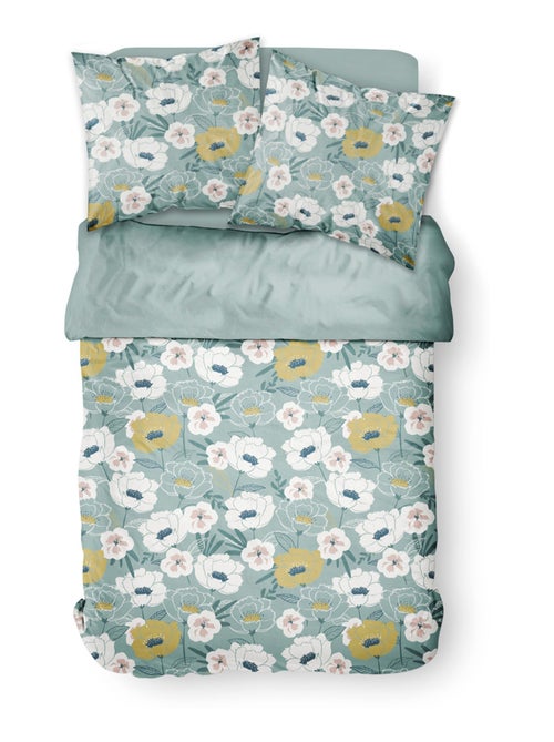 Parure de lit imprimé Jungle coton SUNSHINE JASPE - Kiabi