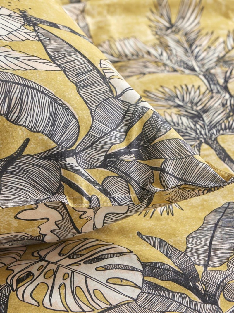 Parure de lit imprimé Jungle coton SUNSHINE LOUISA Jaune - Kiabi