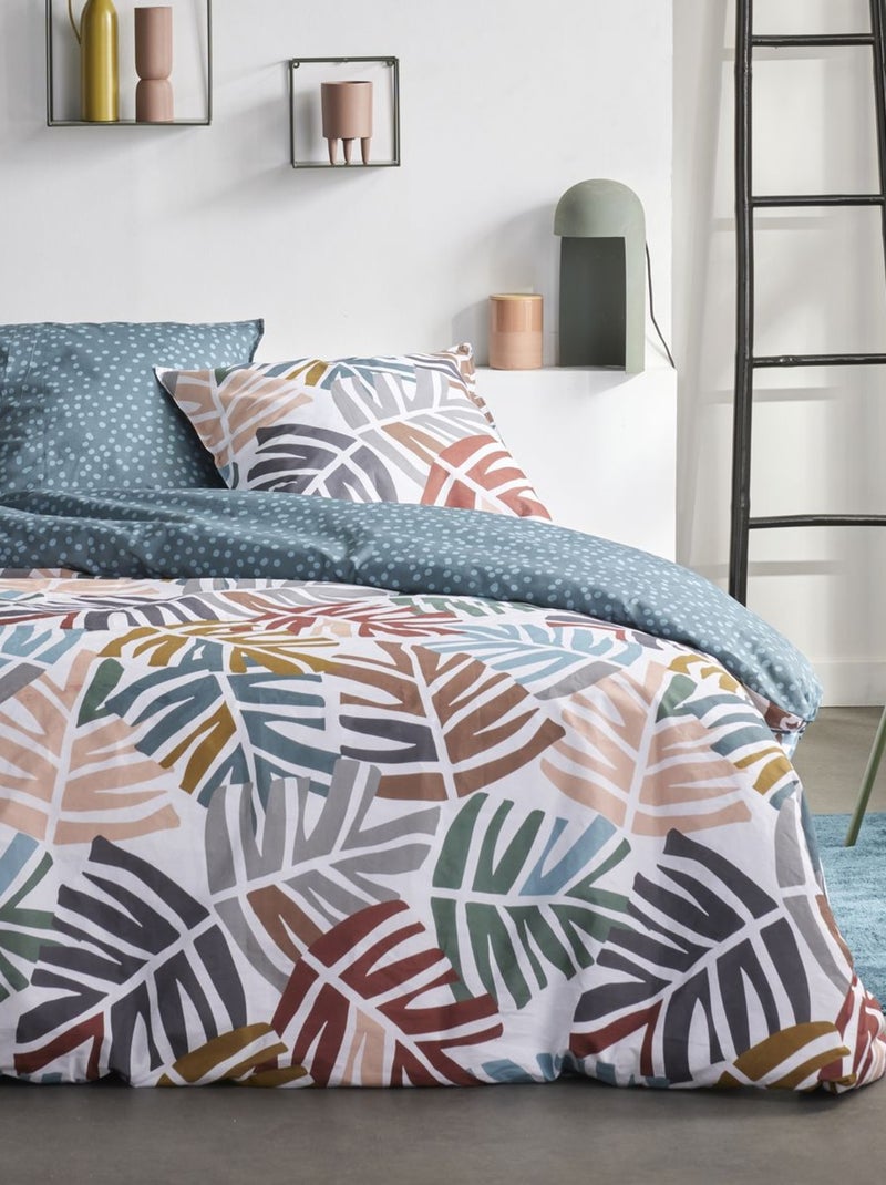 Parure de lit imprimé Jungle coton SUNSHINE MONY Blanc - Kiabi