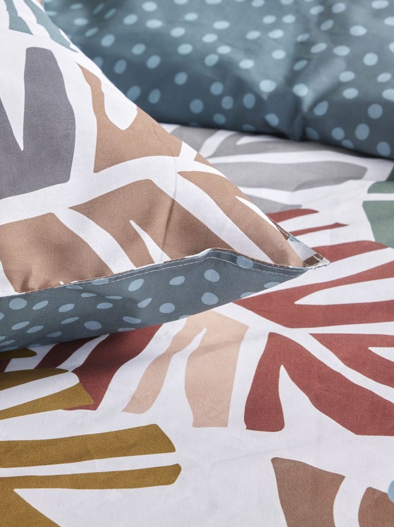 Parure de lit imprimé Jungle coton SUNSHINE MONY Blanc - Kiabi