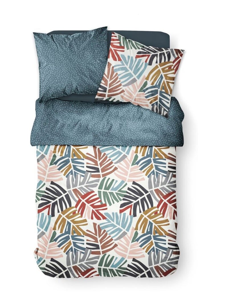 Parure de lit imprimé Jungle coton SUNSHINE MONY Blanc - Kiabi