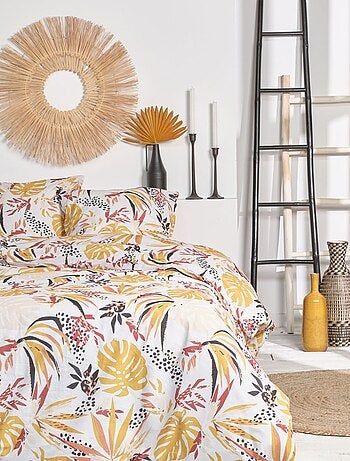 Parure de lit imprimé Jungle coton SUNSHINE ODILE