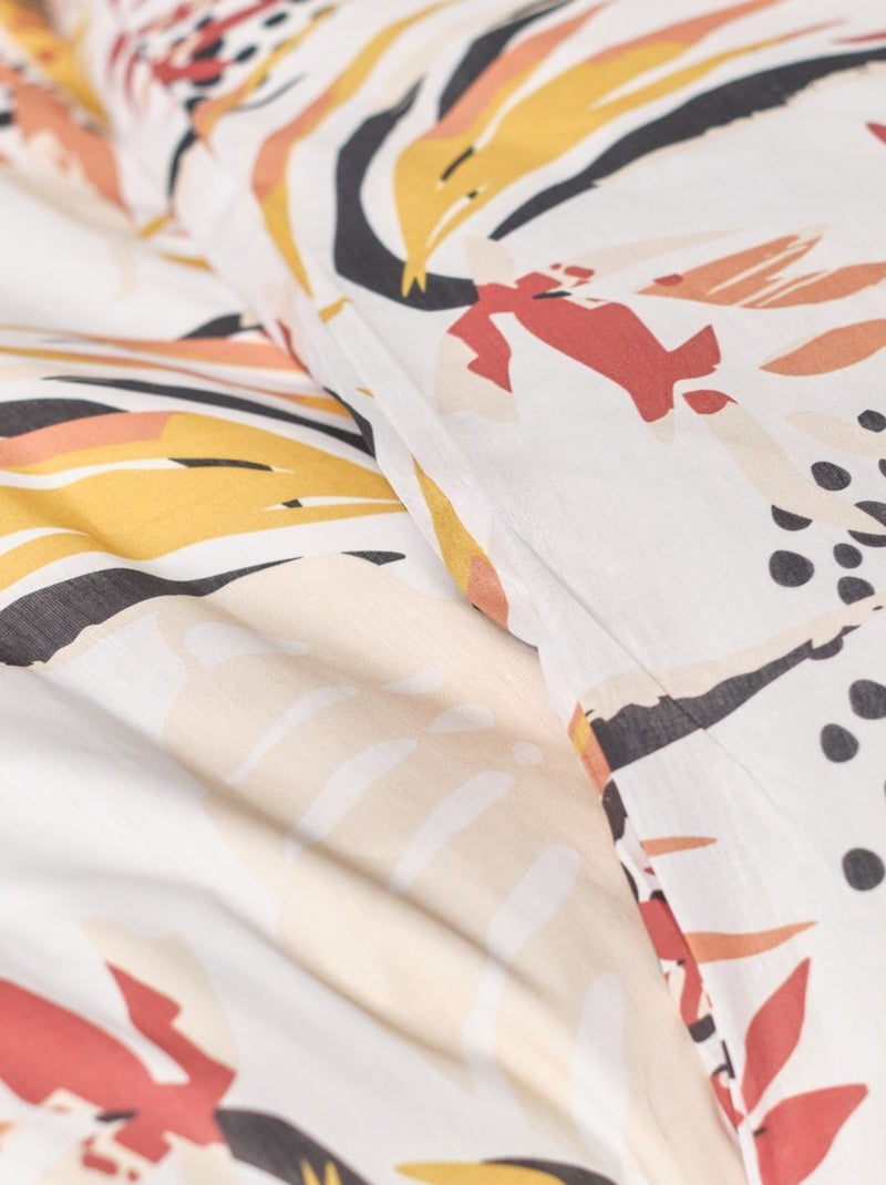 Parure de lit imprimé Jungle coton SUNSHINE ODILE Jaune - Kiabi