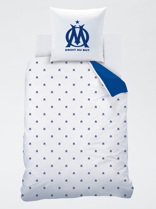 Parure de lit imprimé 'Olympique de Marseille' - 2 personnes - Kiabi