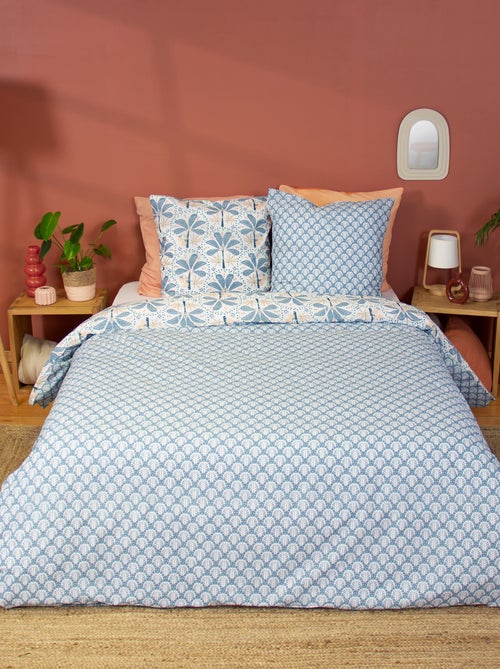 Parure de lit imprimé palmiers réversible - 2 personnes - Kiabi