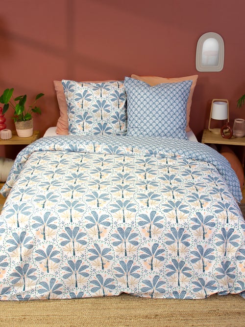 Parure de lit imprimé palmiers réversible - 2 personnes - Kiabi