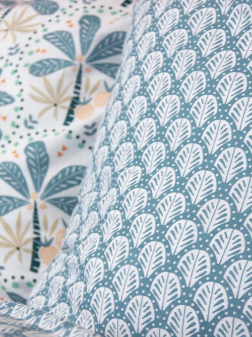 Parure de lit imprimé palmiers réversible - 2 personnes - Kiabi
