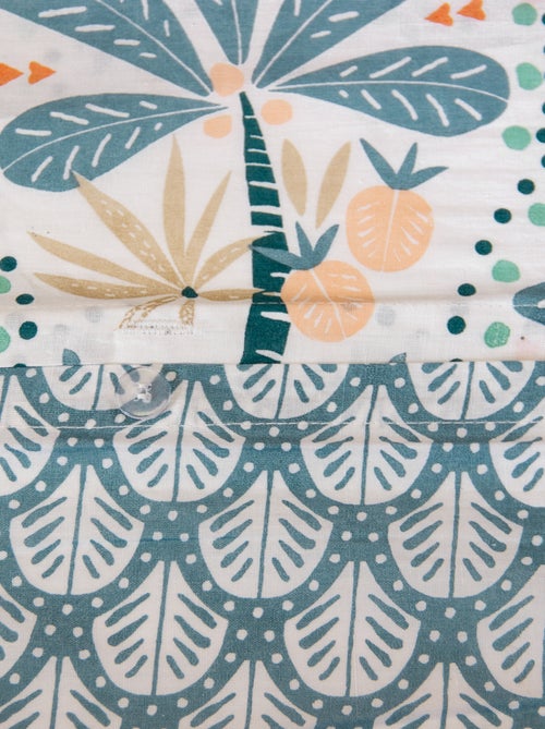 Parure de lit imprimé palmiers réversible - 2 personnes - Kiabi