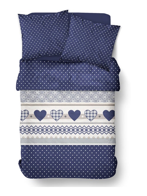Parure de lit imprimé Pois coton FLANELLE - Kiabi