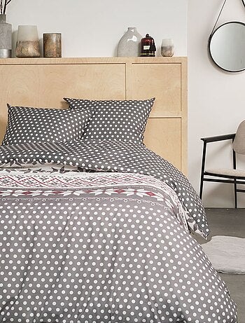 Parure de lit imprimé Pois coton FLANELLE