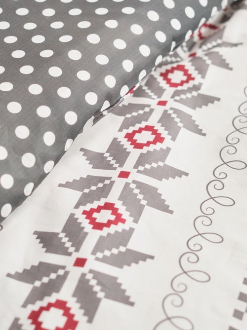 Parure de lit imprimé Pois coton FLANELLE - Kiabi Parure de lit imprimé Pois coton FLANELLE - Kiabi