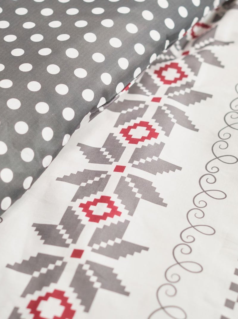 Parure de lit imprimé Pois coton FLANELLE Marron - Kiabi