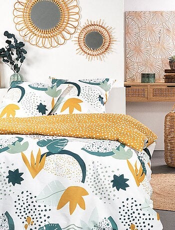 Parure de lit imprimé Pois coton SUNSHINE CHARLINE