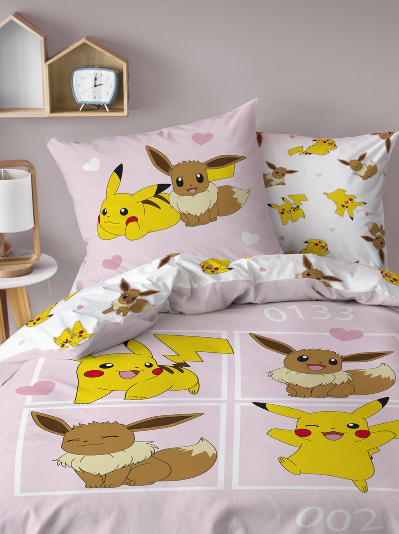 Parure de lit imprimé 'Pokemon' Rose - Kiabi