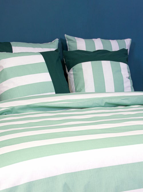 Parure de lit imprimé rayé - Kiabi