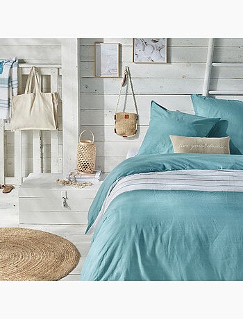 Parure de lit imprimé Rayures coton SEA SIDE