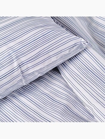 Parure de lit imprimé rayures coton SUNSHINE AURORE