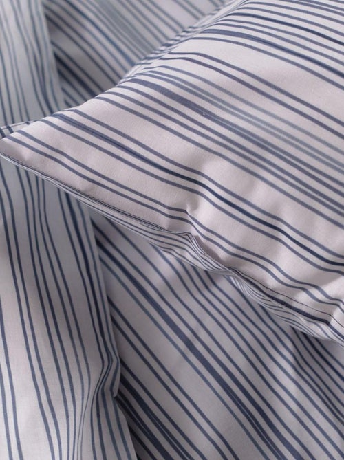 Parure de lit imprimé rayures coton SUNSHINE AURORE - Kiabi