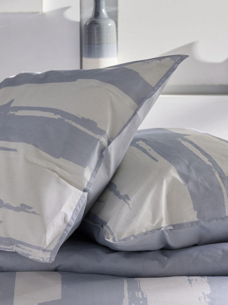 Parure de lit imprimé Rayures Coton SUNSHINE JOSH Bleu - Kiabi