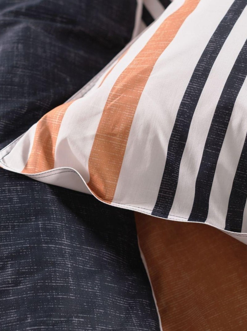 Parure de lit imprimé rayures coton SUNSHINE LOUIS Blanc - Kiabi