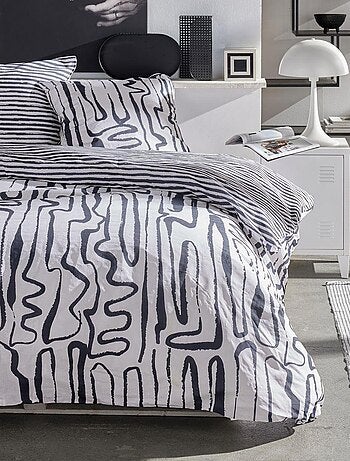 Parure de lit imprimé Rayures Coton SUNSHINE SALY