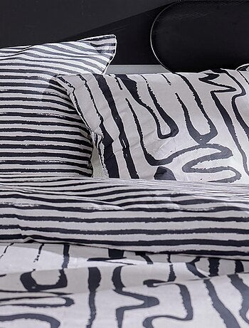 Parure de lit imprimé Rayures Coton SUNSHINE SALY