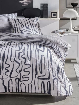 Parure de lit imprimé Rayures Coton SUNSHINE SALY