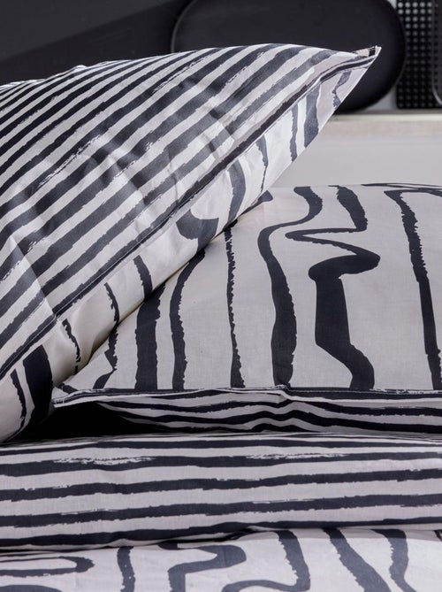 Parure de lit imprimé Rayures Coton SUNSHINE SALY - Kiabi